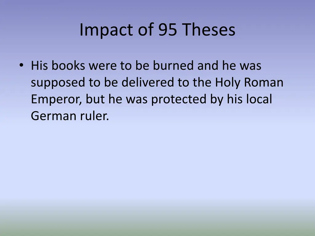 impact of 95 theses 2