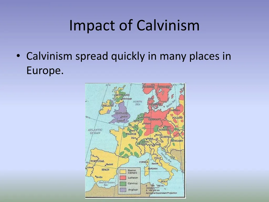 impact of calvinism