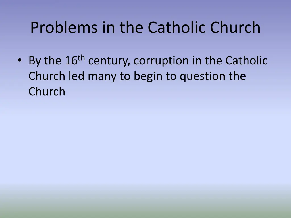 problems in the catholic church