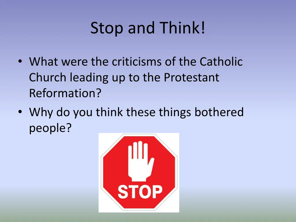 stop and think