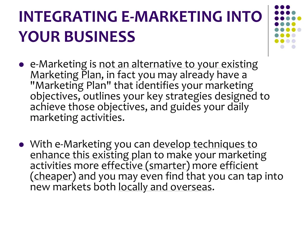 integrating e marketing into your business