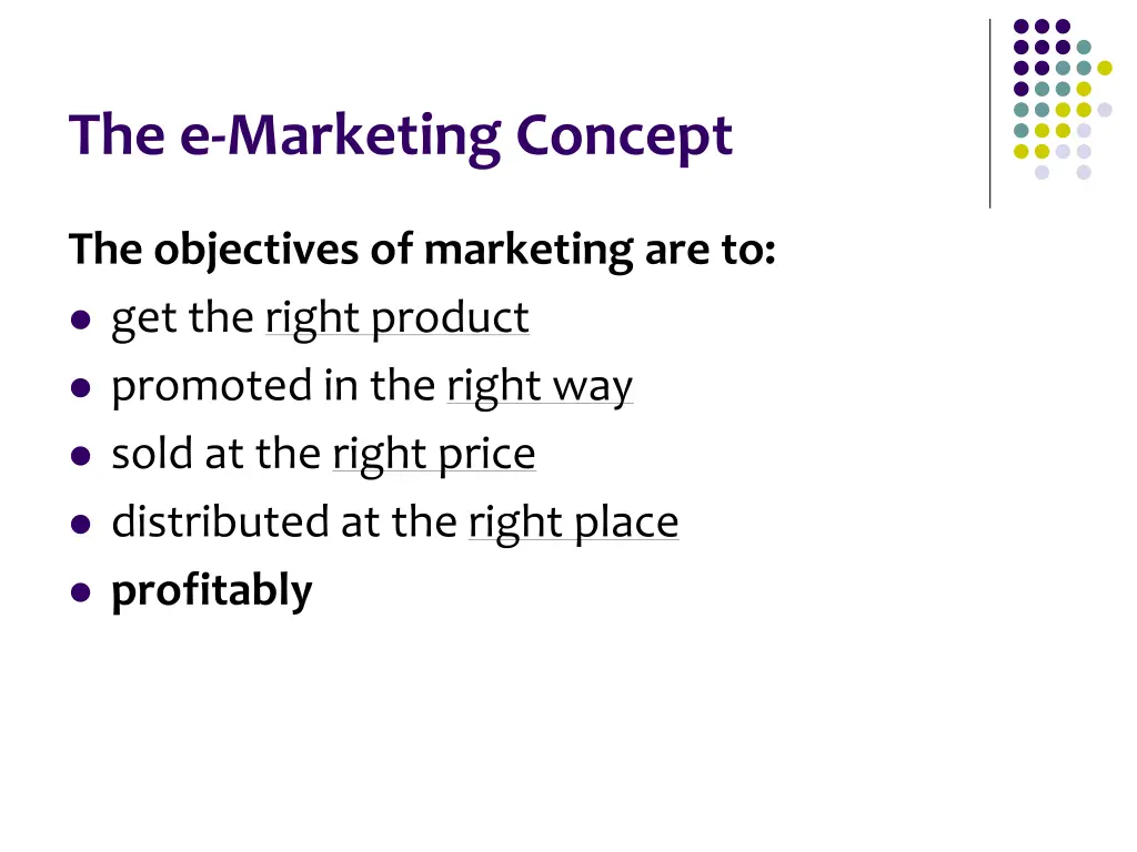 the e marketing concept