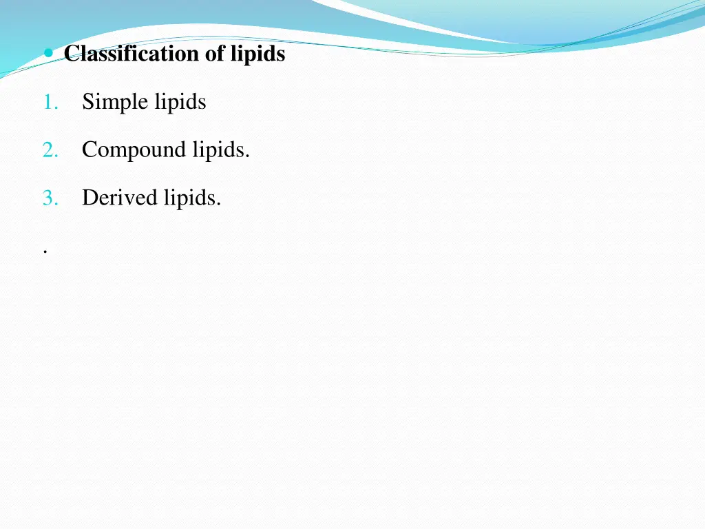 classification of lipids