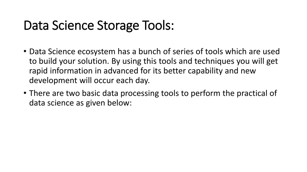 data science storage tools data science storage