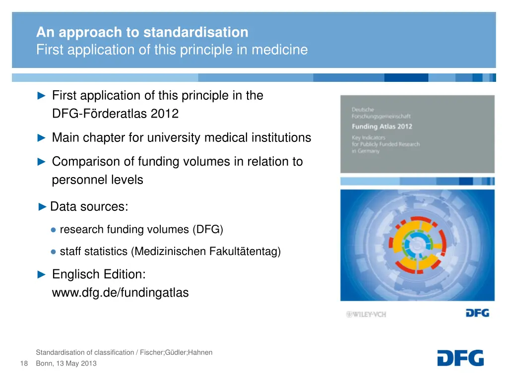 an approach to standardisation first application