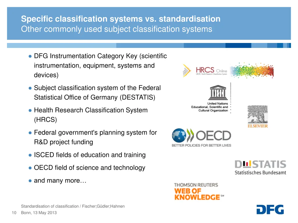 specific classification systems 2