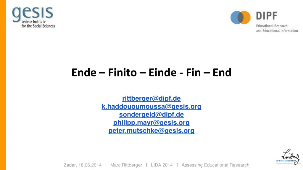ende finito einde fin end