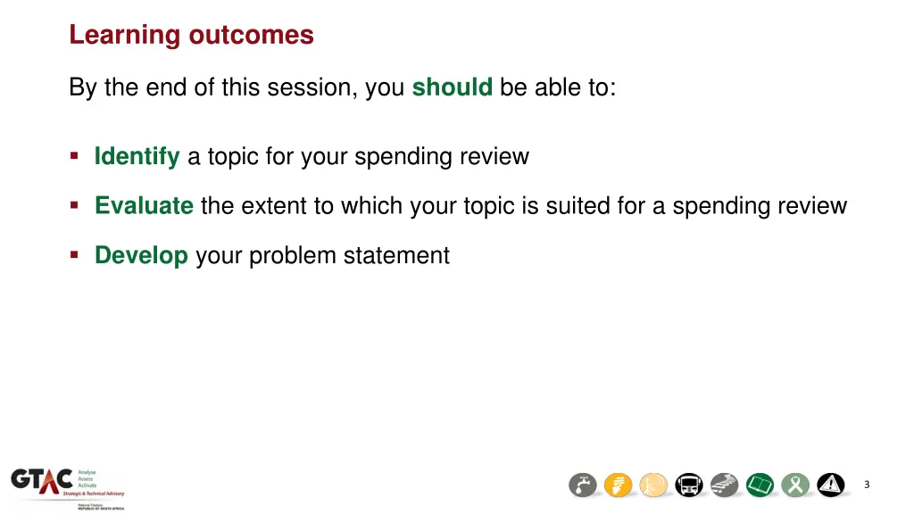learning outcomes