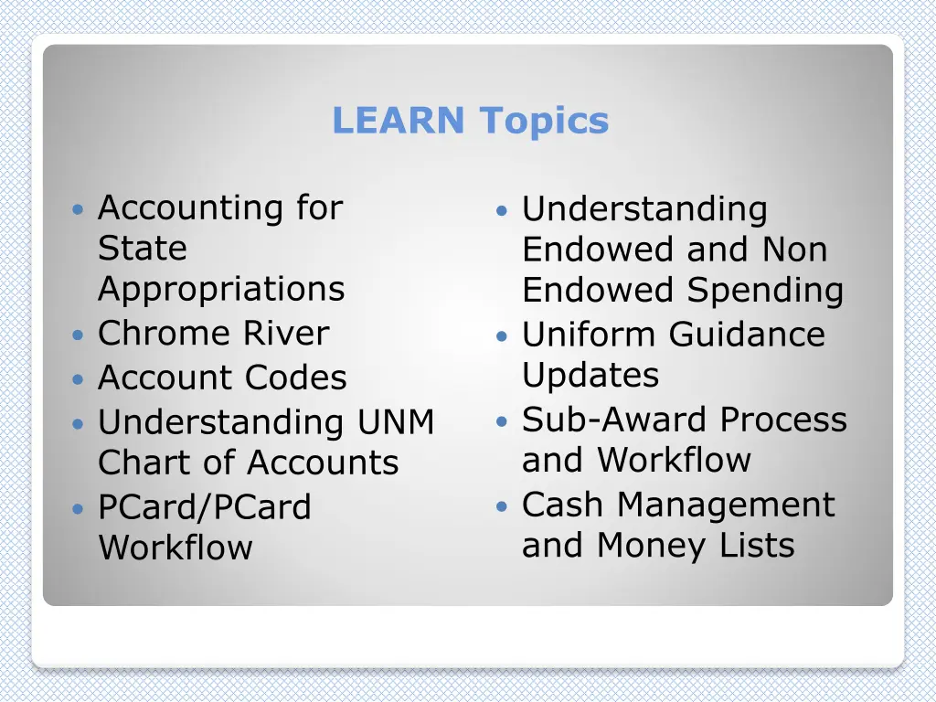 learn topics