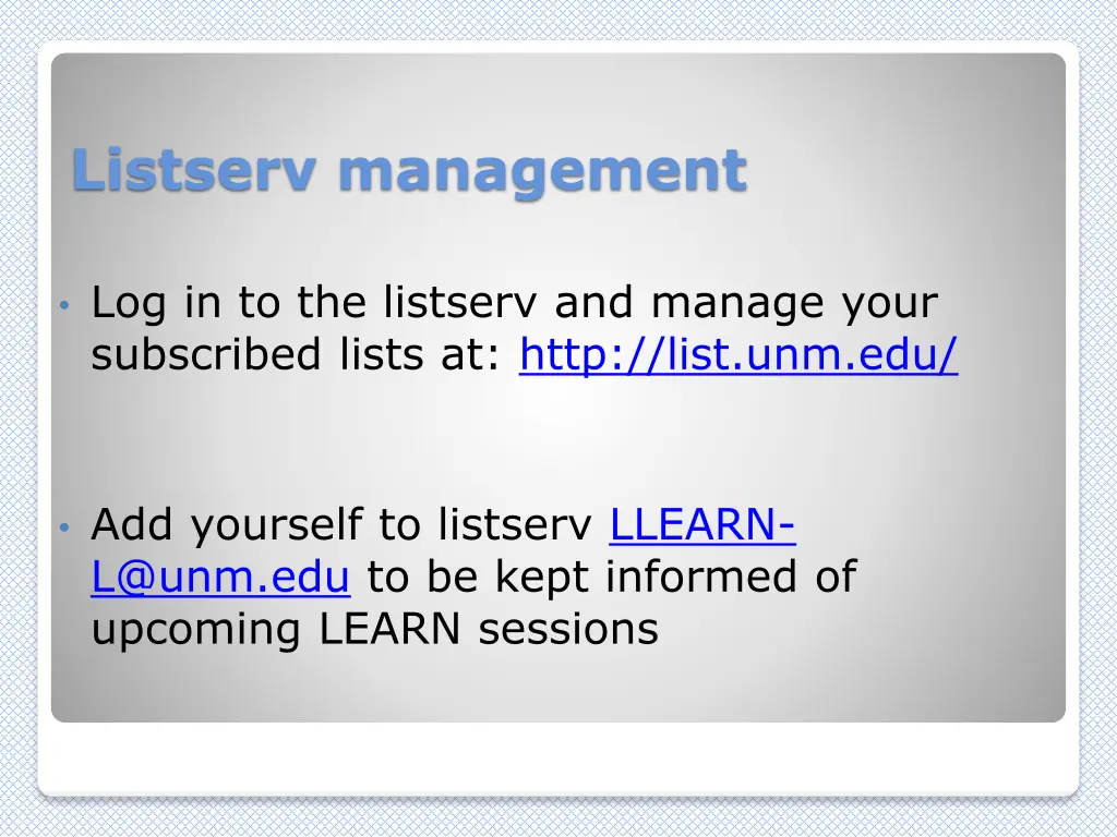 listserv management
