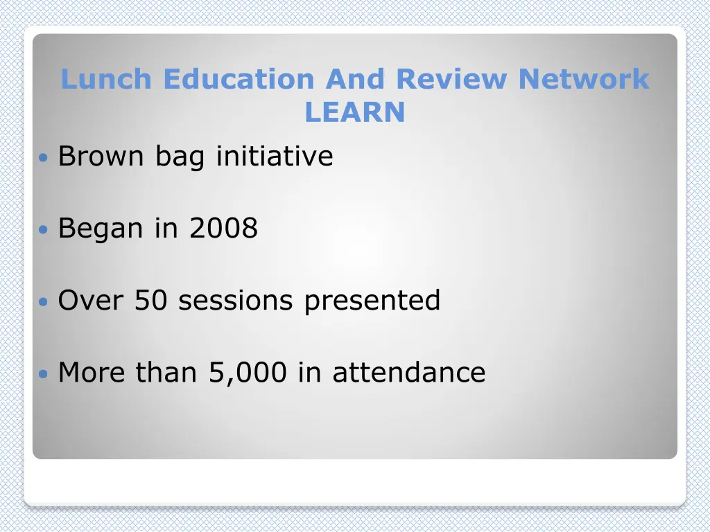 lunch education and review network learn brown