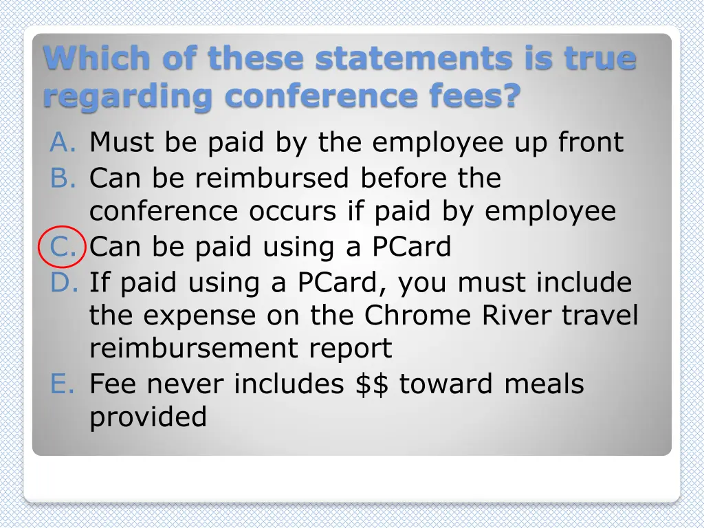 which of these statements is true regarding