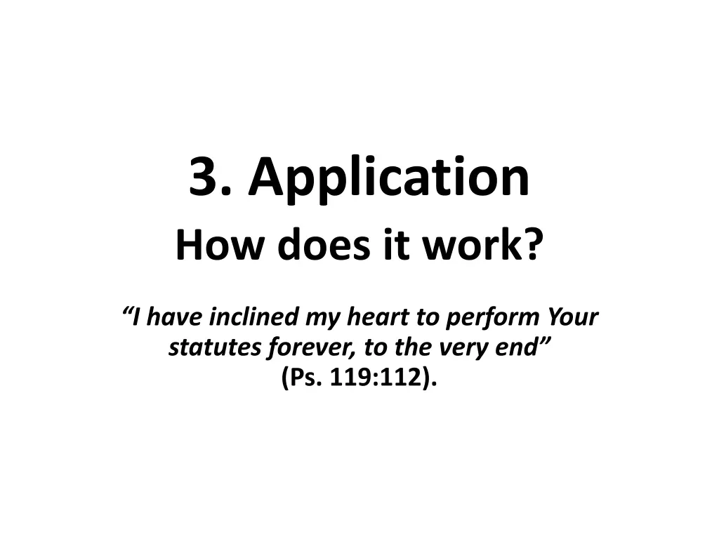 3 application how does it work