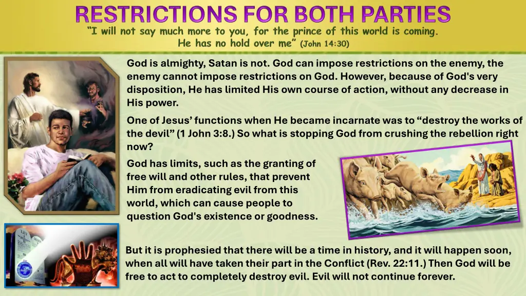 god is almighty satan is not god can impose