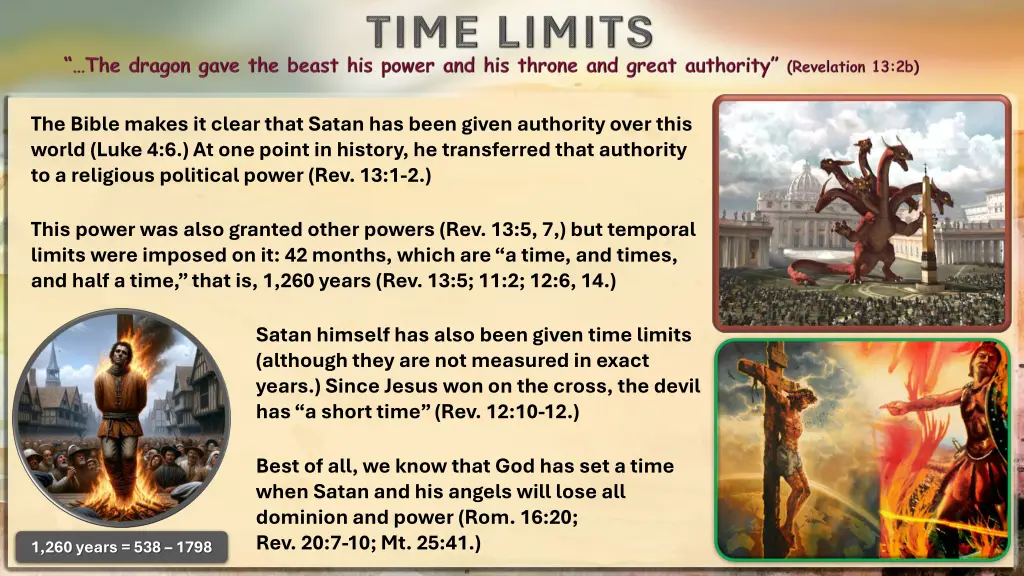 the bible makes it clear that satan has been