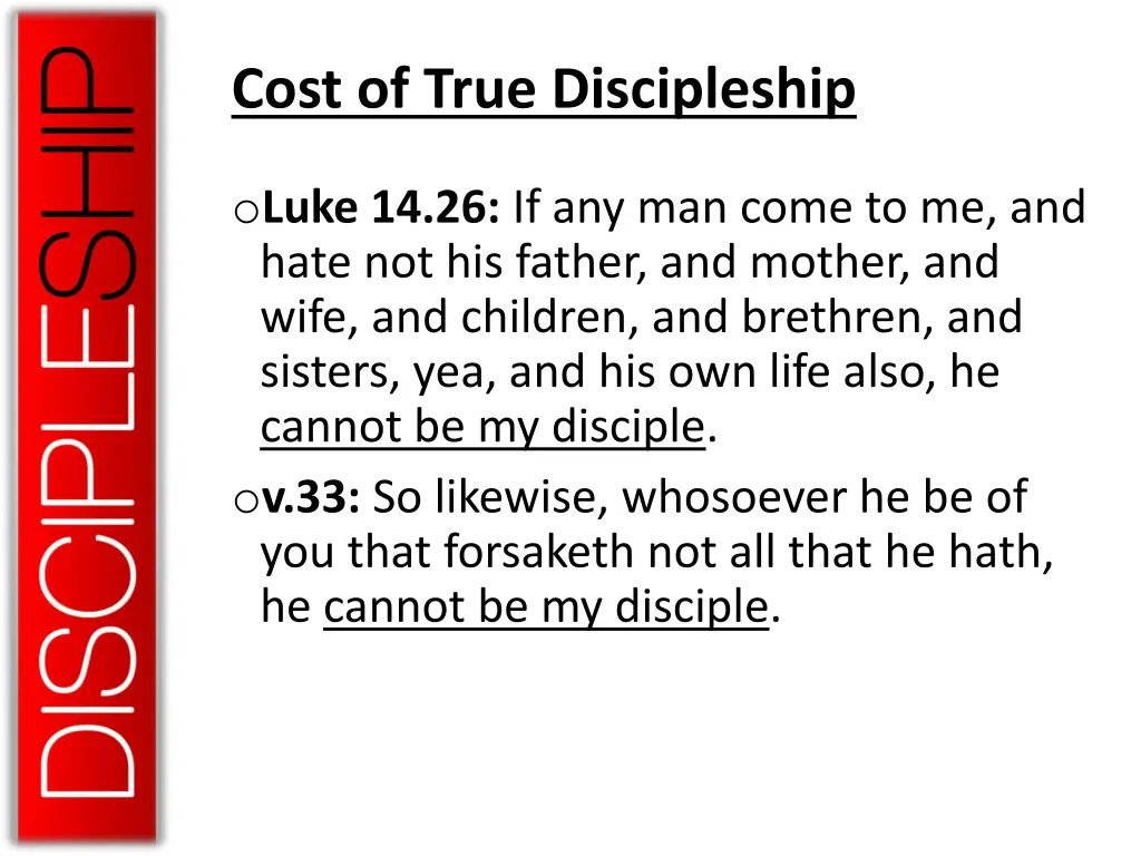 cost of true discipleship 1