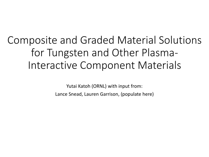 composite and graded material solutions
