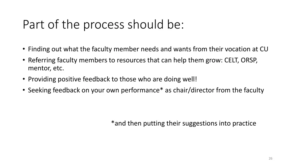 part of the process should be