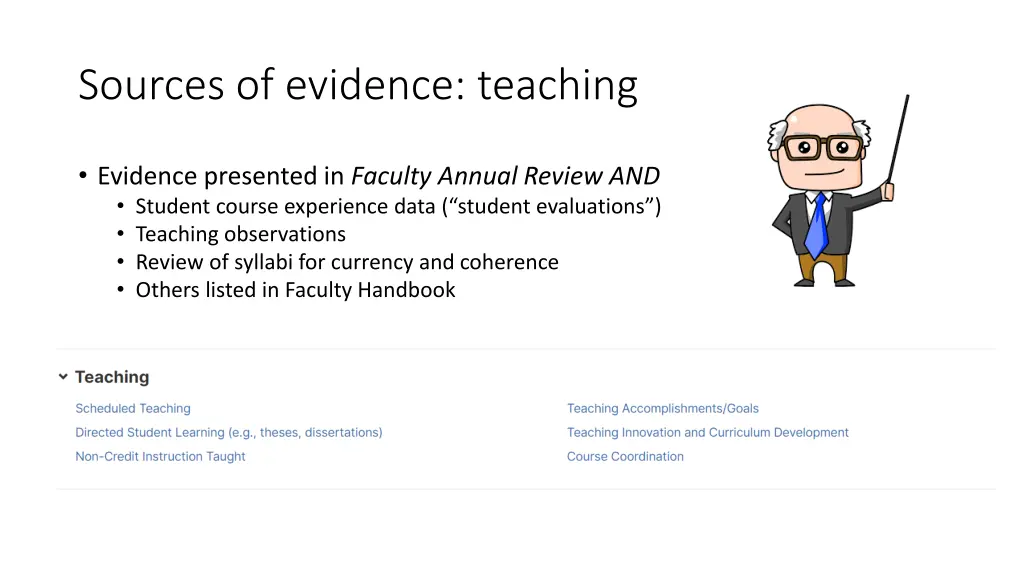 sources of evidence teaching