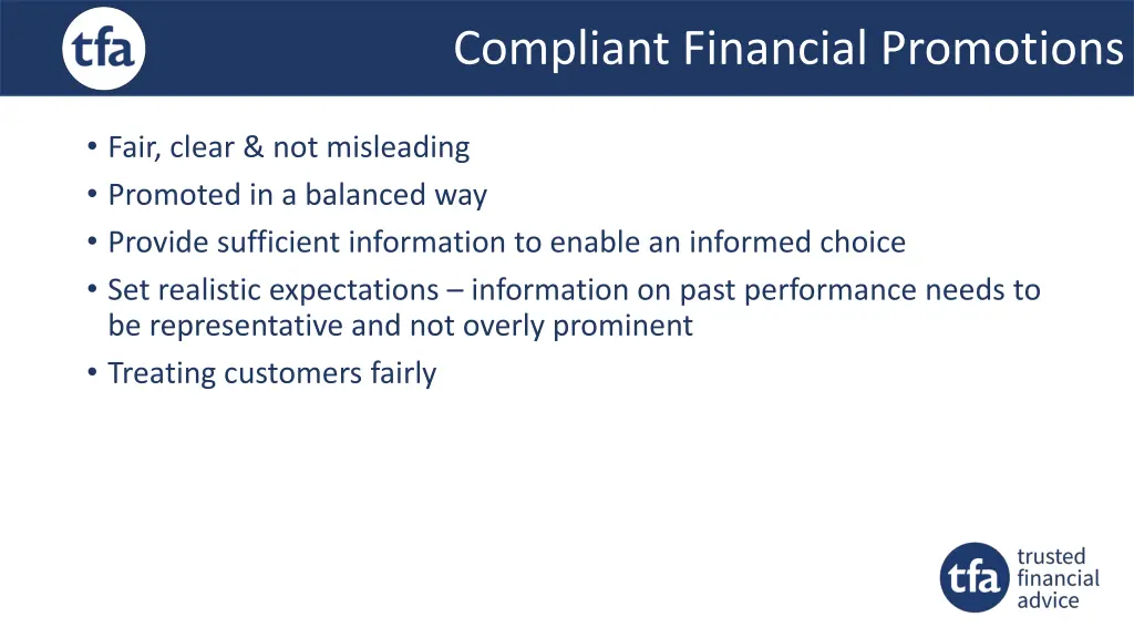 compliant financial promotions