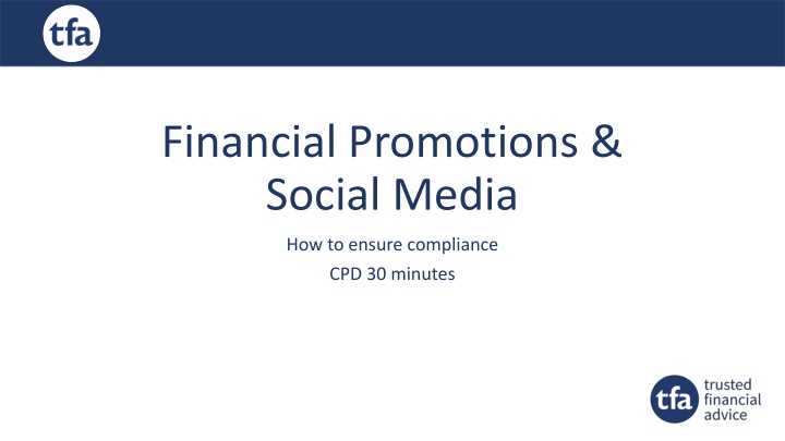 financial promotions social media