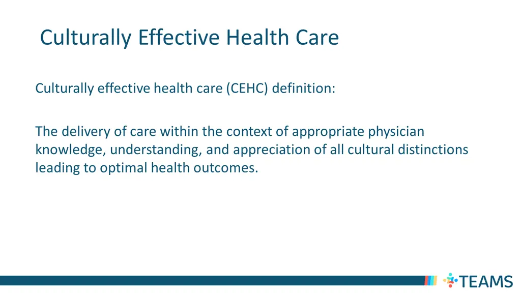 culturally effective health care