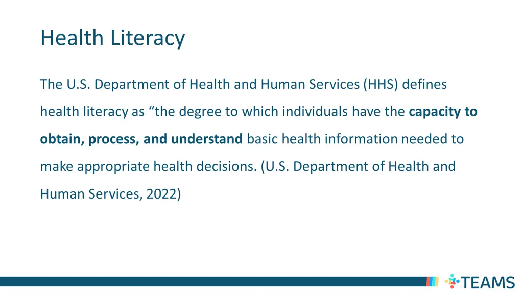 health literacy