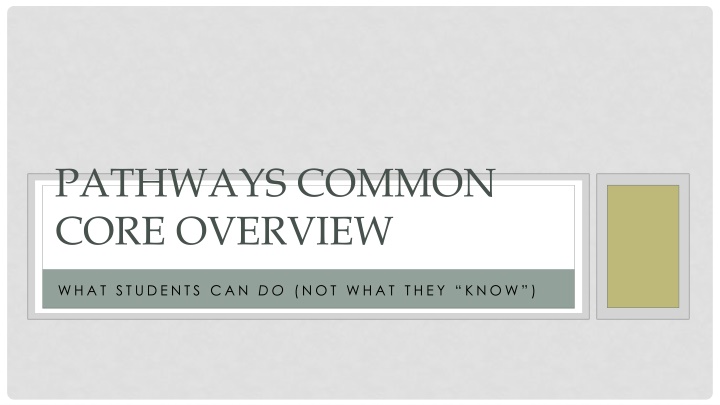 pathways common core overview