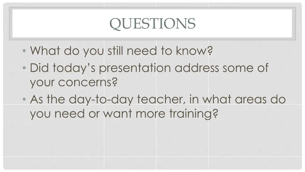 questions
