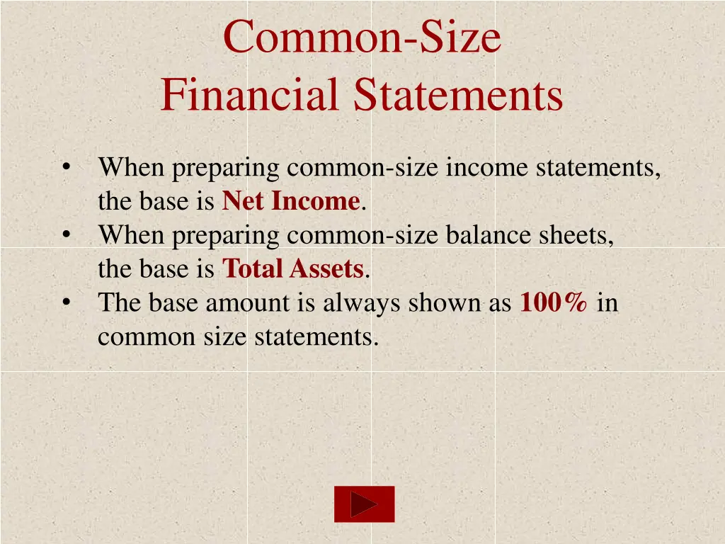 common size financial statements 1