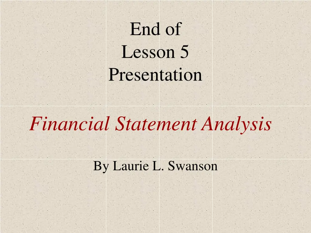 end of lesson 5 presentation