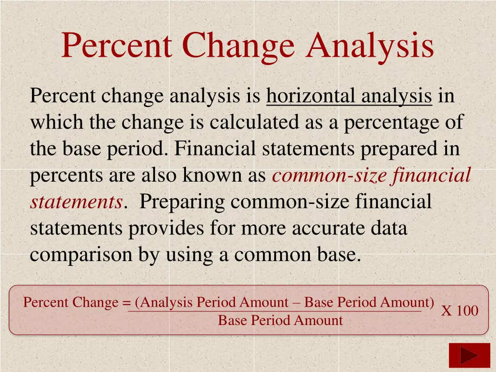 percent change analysis