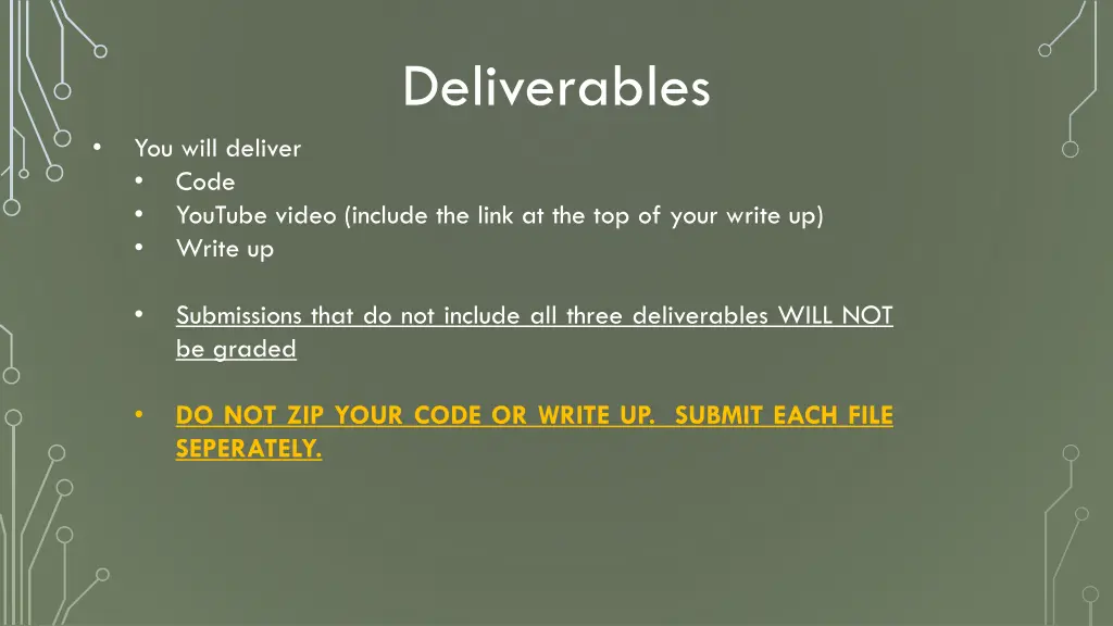 deliverables