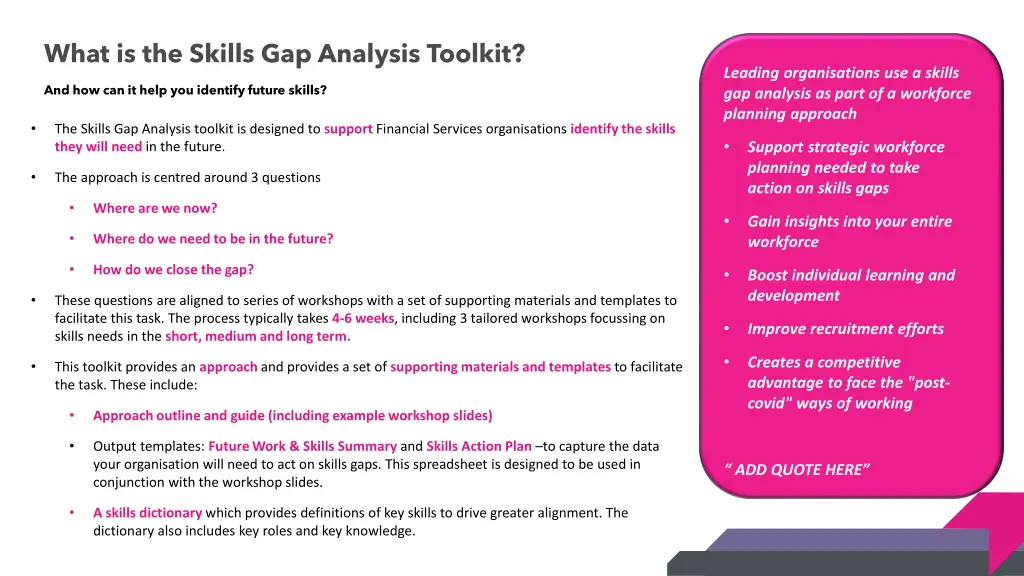 what is the skills gap analysis toolkit