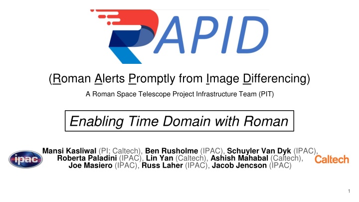 roman alerts promptly from image differencing