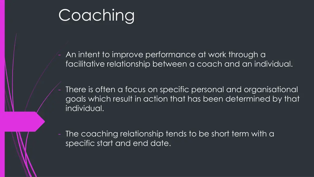 coaching
