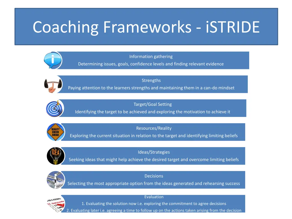 coaching frameworks istride