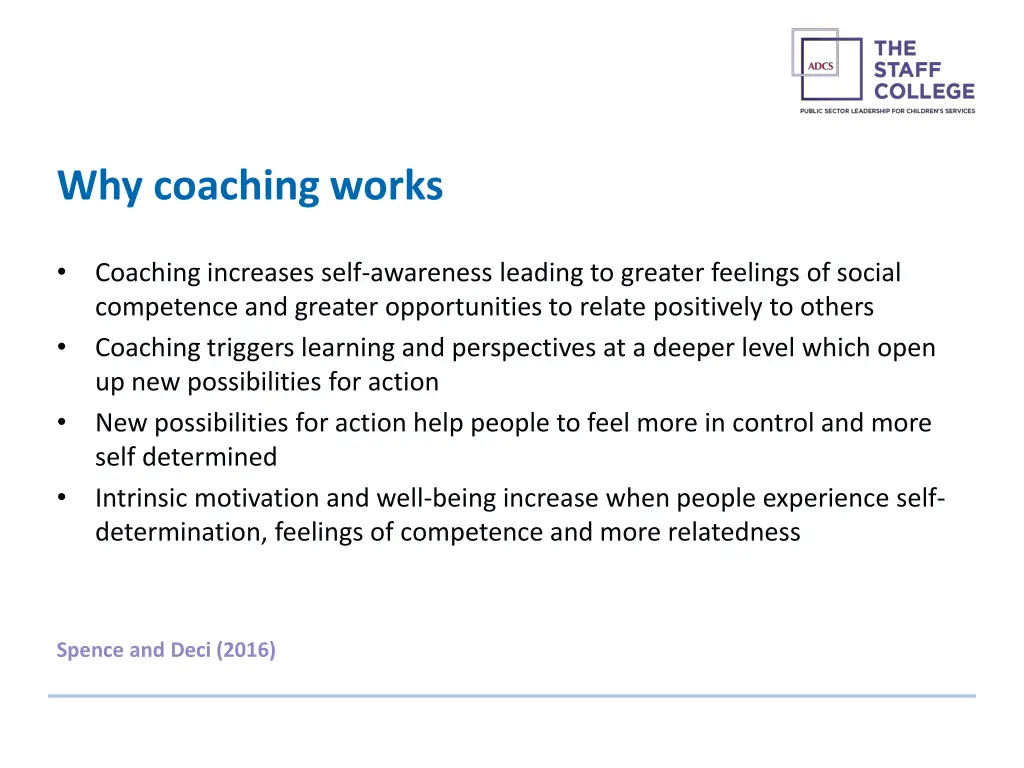 why coaching works
