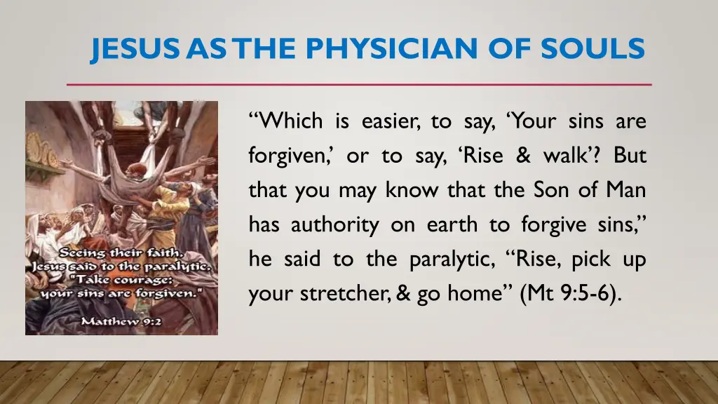 jesus as the physician of souls 1