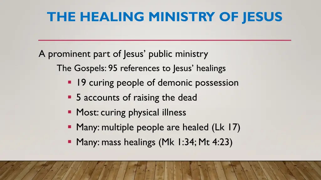 the healing ministry of jesus 2