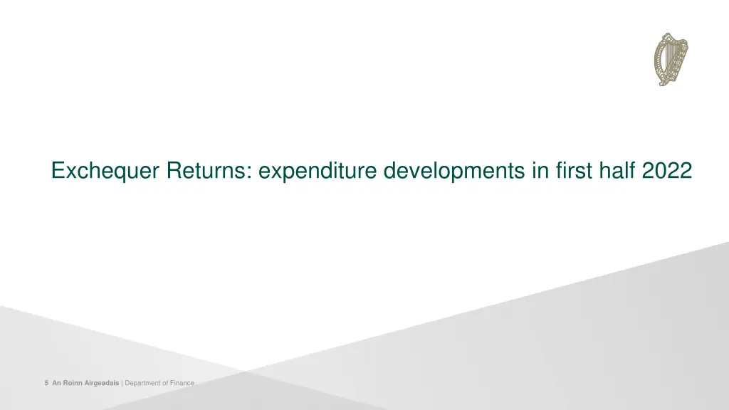 exchequer returns expenditure developments