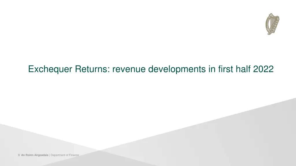 exchequer returns revenue developments in first