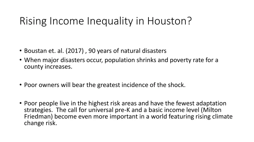 rising income inequality in houston