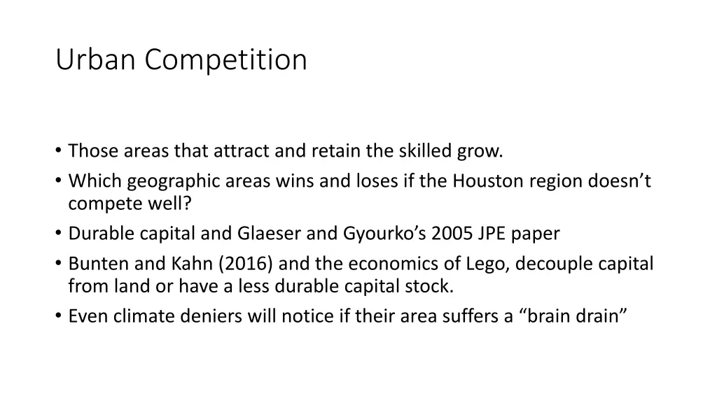 urban competition
