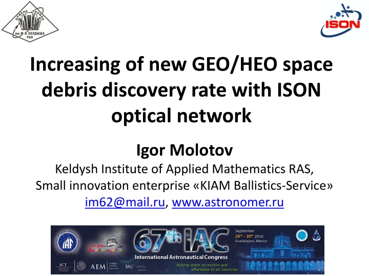 increasing of new geo heo space debris discovery