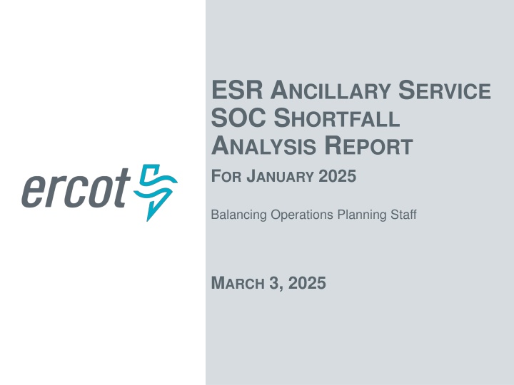 esr a ncillary s ervice soc s hortfall a nalysis