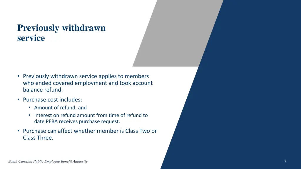 previously withdrawn service