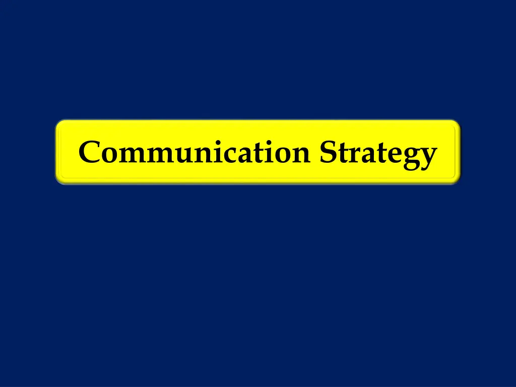 communication strategy