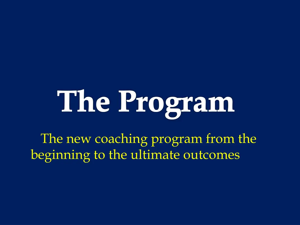 the program