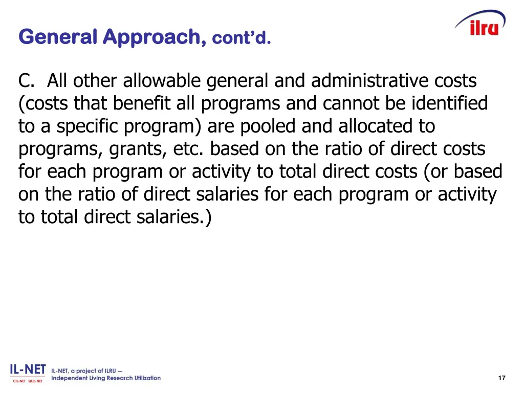 general approach general approach cont d